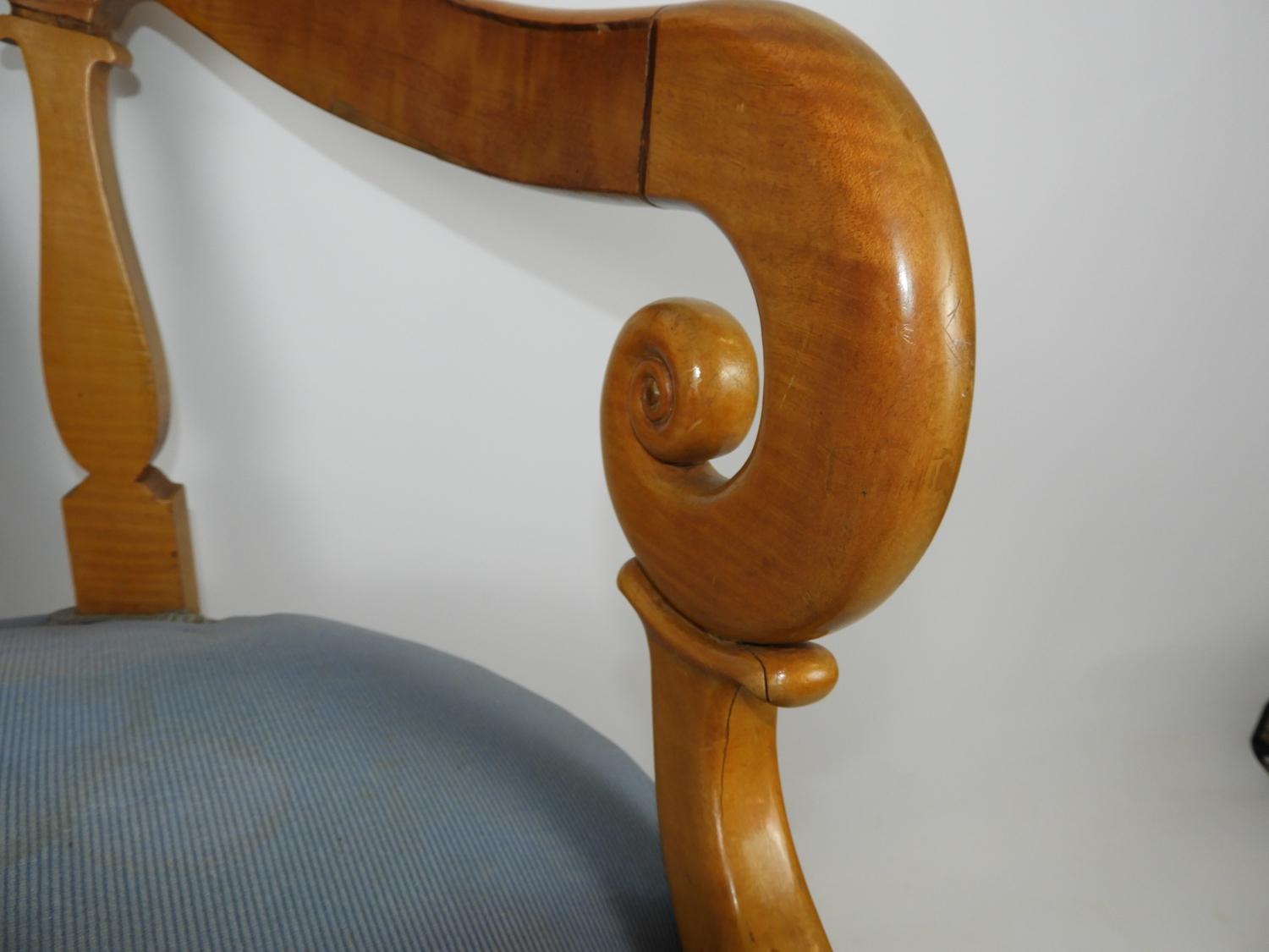 Edwardian Satinwood Swivel Tub Chair - Image 3 of 3