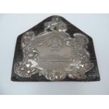 'Toogood Championship Shield' Silver Plaque - Hallmarked Birmingham 1907