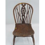 Oak Wheel Back Chair