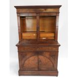Good Quality Victorian Mahogany Secretaire Cabinet with Fitted Interior - Glass Missing