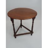 Circular Occasional Table on Three Legs Made from the Timbers of the 'Revenge' the Last Wooden