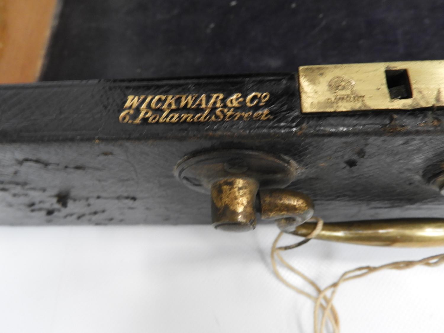 Leather Covered Stationery Box - Wickwar & Co 6 Poland Street, Manufactures to HM Stationery Office - Image 3 of 5