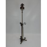 Victorian Brass Adjustable Lamp Stand