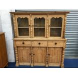 Victorian Stripped Pine Dresser - 67x 21x 71"