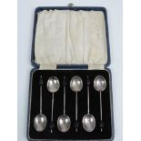 Boxed Set of 6x Birmingham Silver Coffee Spoons