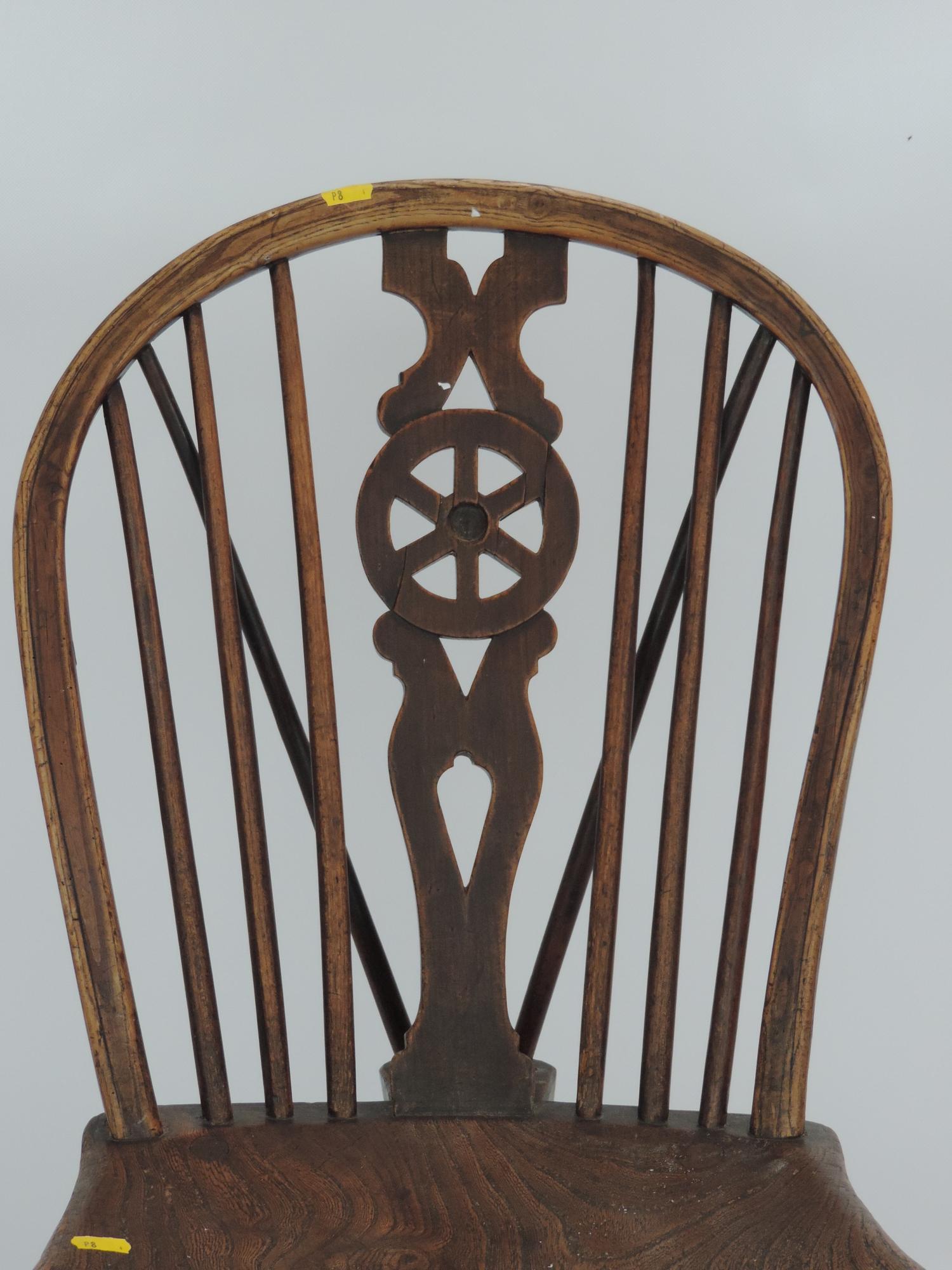 Oak Wheel Back Chair - Image 3 of 4