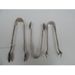 3x Silver Sugar Tongs/Nips