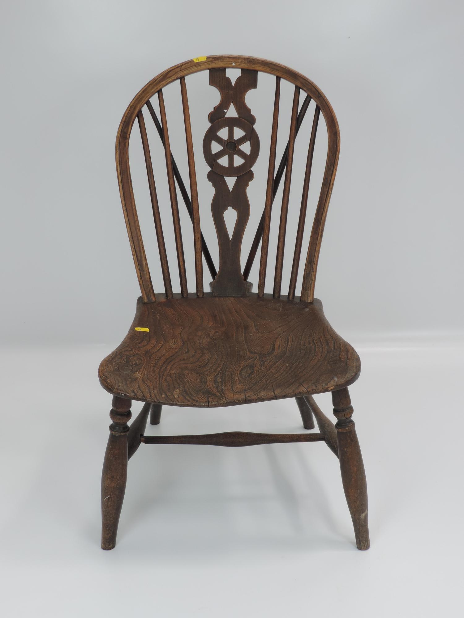 Oak Wheel Back Chair - Image 2 of 4