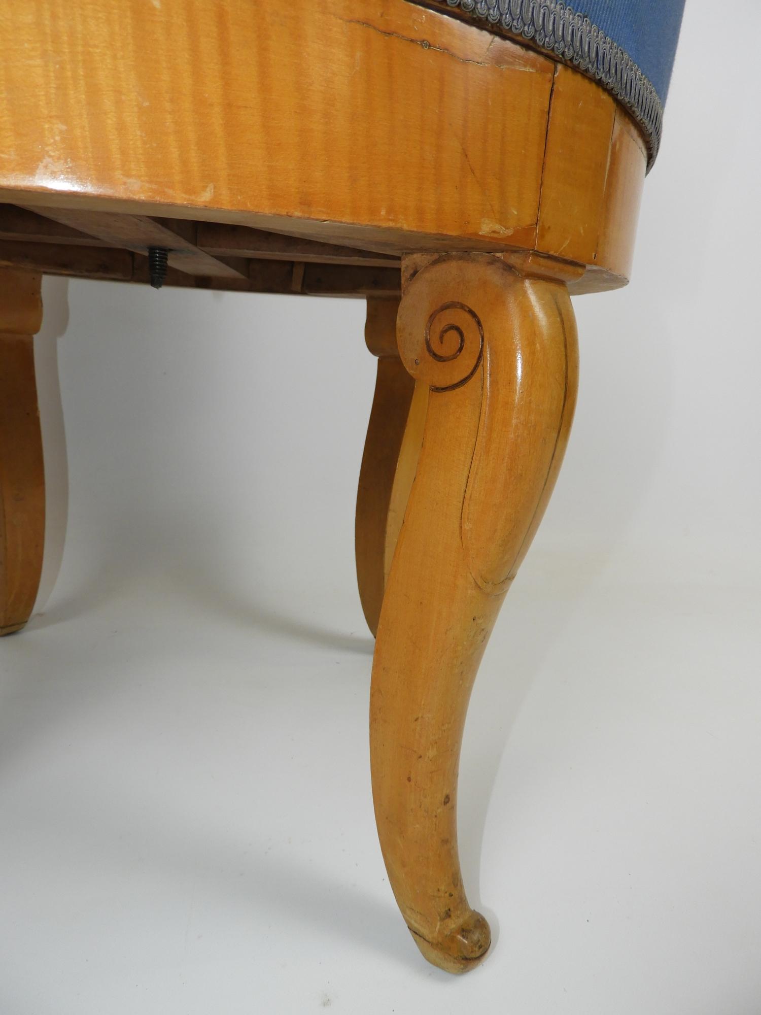 Edwardian Satinwood Swivel Tub Chair - Image 2 of 3