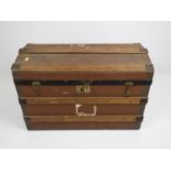 Pine Domed Top Travelling Trunk