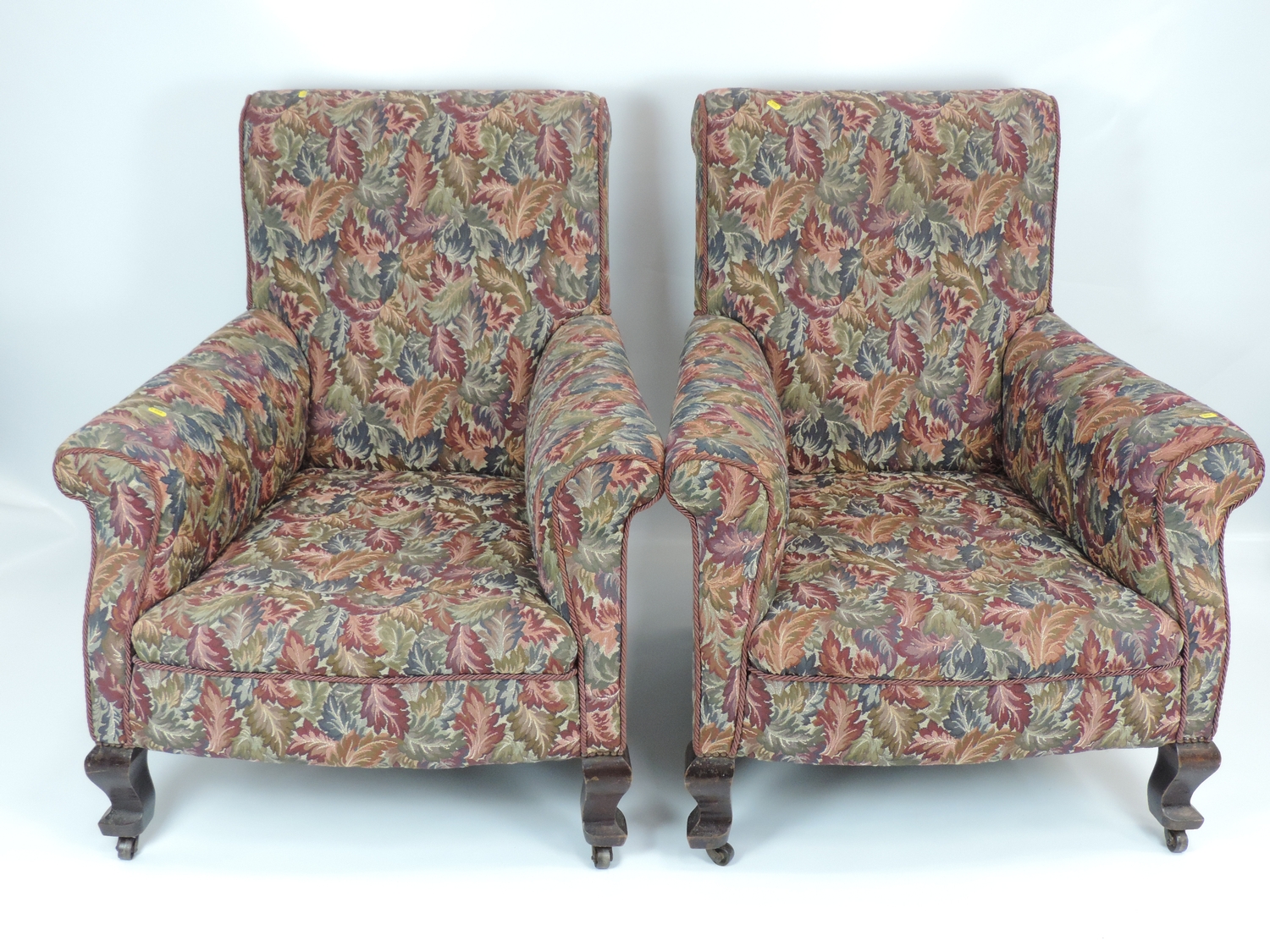 Pair of Edwardian Upholstered Armchairs