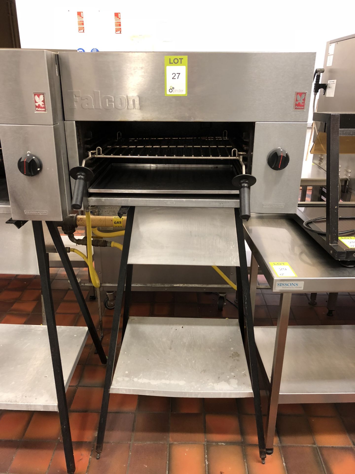 Falcon Dominator stand mounted gas fired Grill (located in Kitchen) - Image 2 of 2