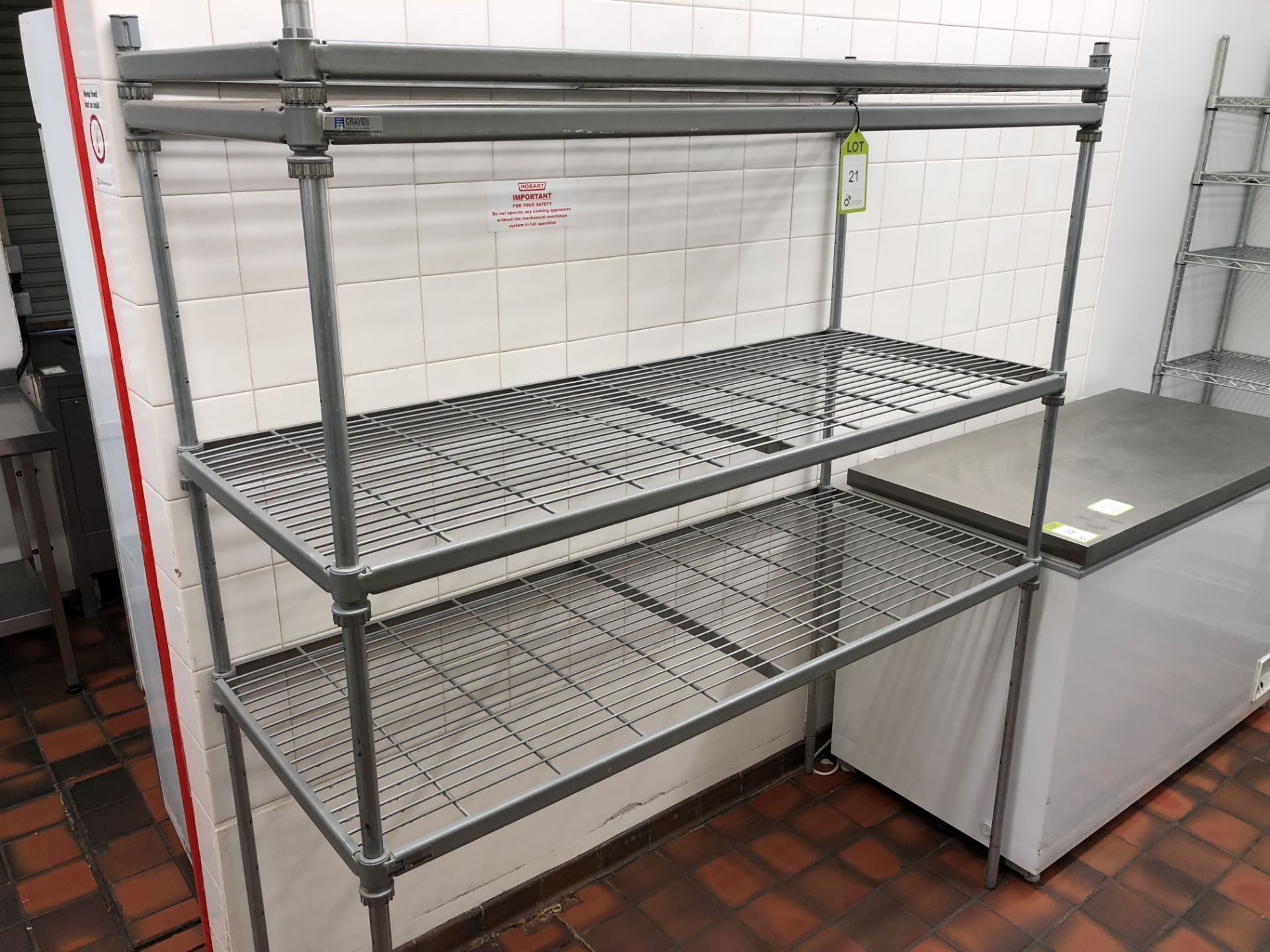Craven 4-shelf adjustable Rack, 1520mm x 620mm (located in Kitchen) - Image 2 of 2