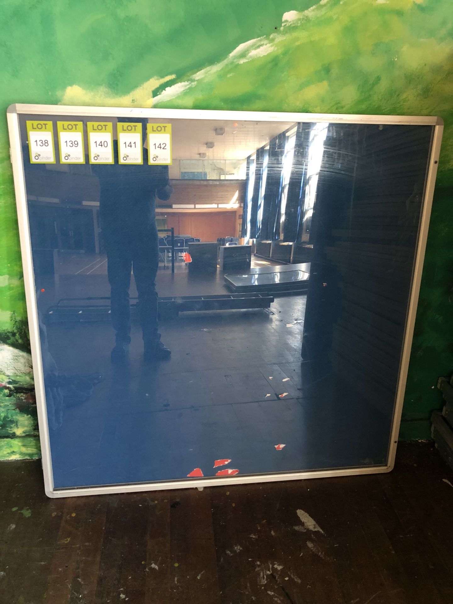 10 glazed single door Noticeboards, 1200mm x 1200mm (located in Main Hall)