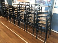 41 tubular framed wood seat Stools (located in Main Hall)