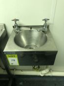 Sissons stainless steel Hand Wash Basin, 300mm x 265mm (located in Snack Kitchen)