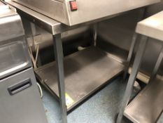 Stainless steel Preparation Table, 900mm x 650mm, with lip and shelf under