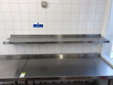 Stainless steel Shelf, 1800mm x 300mm (located in Kitchen)