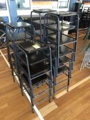 21 tubular framed painted wood seated Stools, black (located in Main Hall)