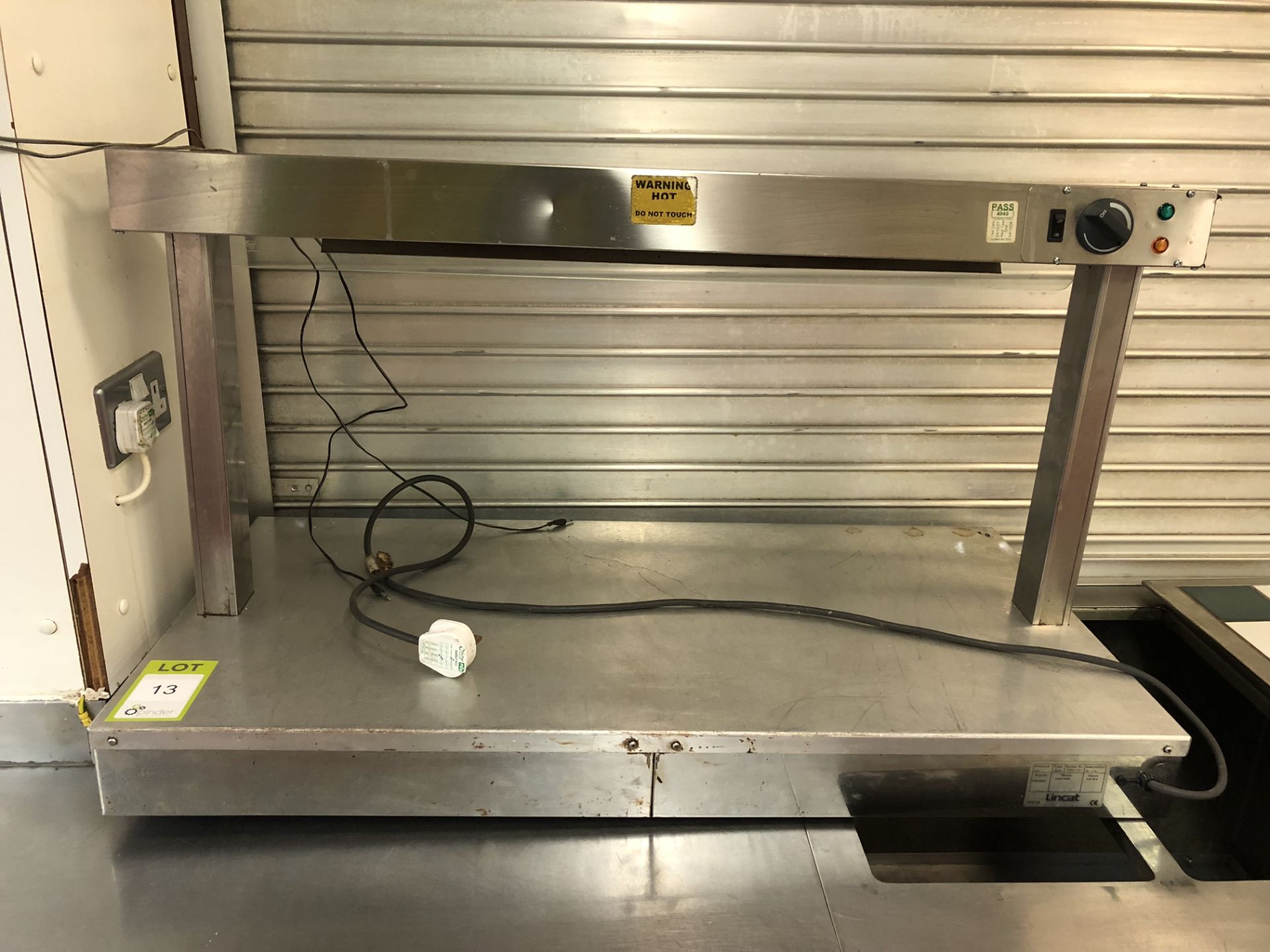 Lincat A001 stainless steel counter top heated Servery, 240volts (located in Kitchen)