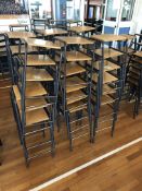 36 tubular framed wood seat Stools (located in Main Hall)