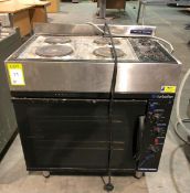 Blue Seal Turbofan 31 electric Fan Oven and 4-plate Hob