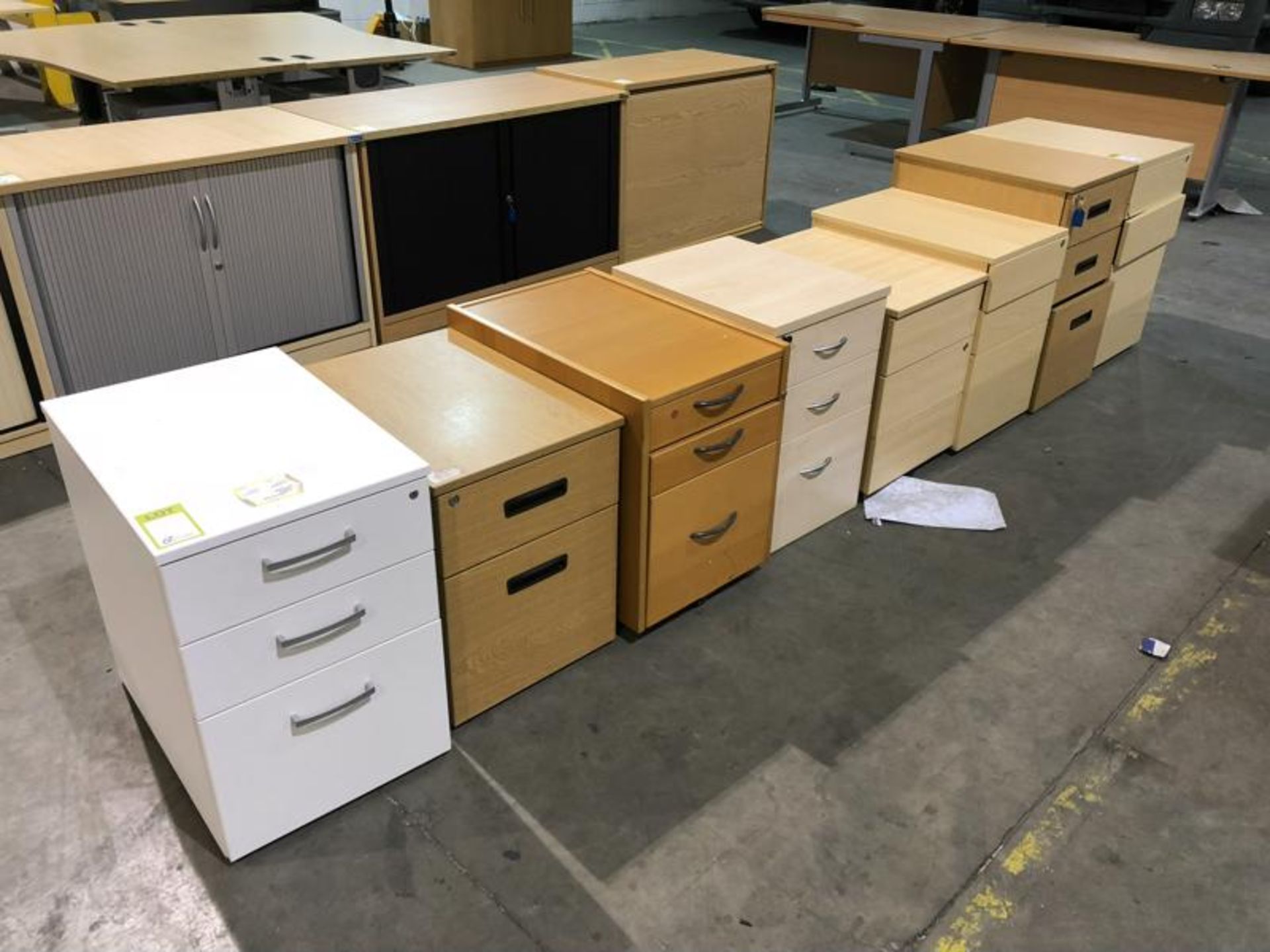 8 various drawer Pedestals