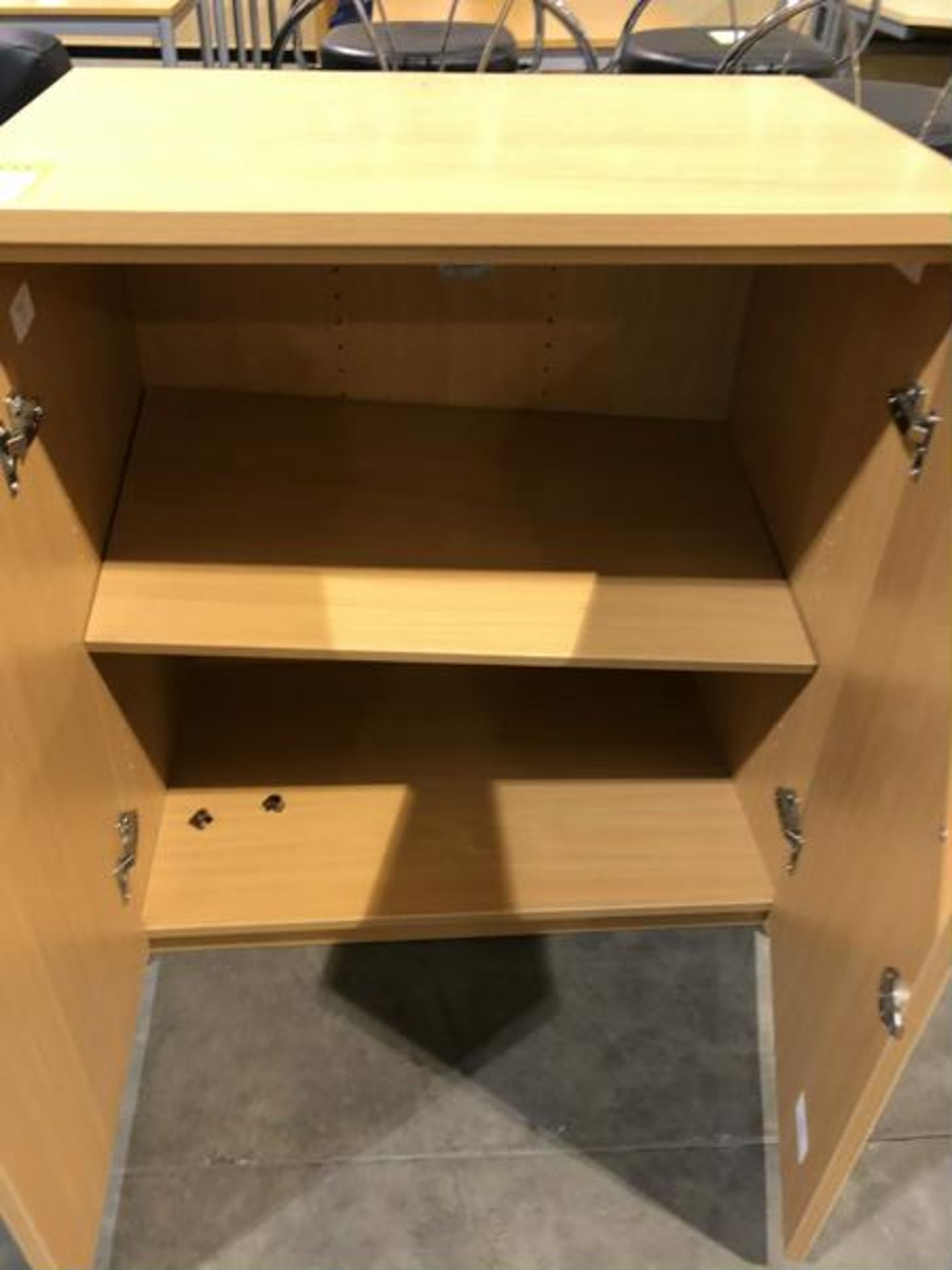 Beech effect double door Cabinet, 805mm x 880mm - Image 2 of 2