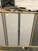 Beech effect double tambour door Cabinet, 1100mm x 1600mm