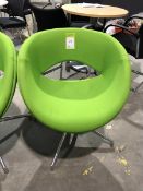 Boss Design chrome framed swivel Tub Chair, green