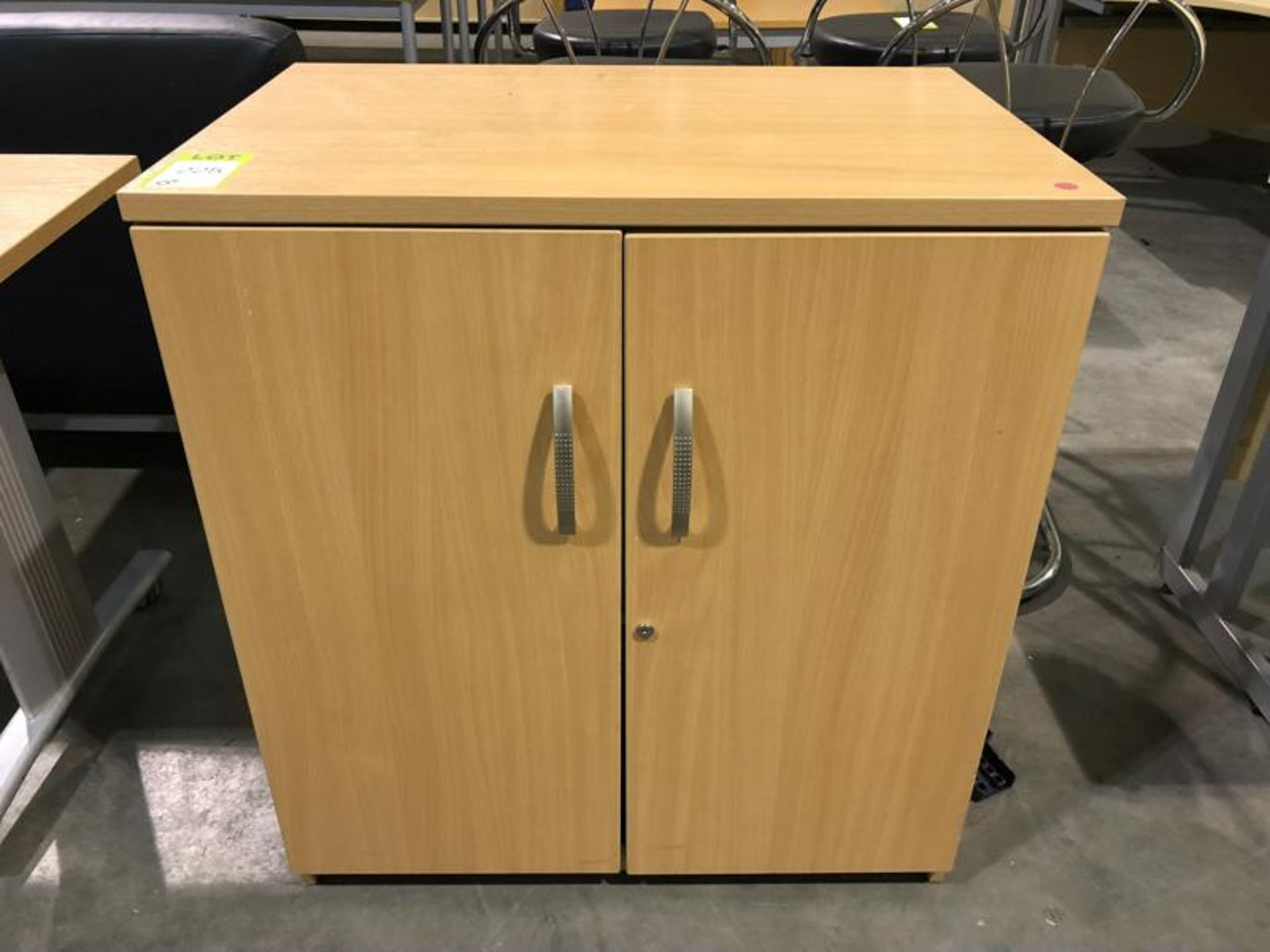 Beech effect double door Cabinet, 805mm x 880mm