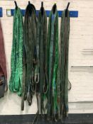 Quantity Nylon Lifting Slings, including wall rack (located in Bay 3)