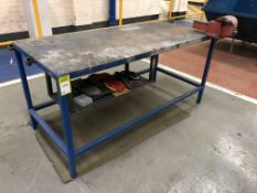 Fabricated Workbench, 1800mm x 800mm, with engineers vice (located in Bay 3)