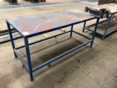 Steel fabricated Workbench, 1800mm x 800mm, with Senator 445-106 engineers vice (located in Bay 3b)