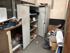 Contents of corner office including various Welding Consumables, PPE, etc and 2 Cabinets and