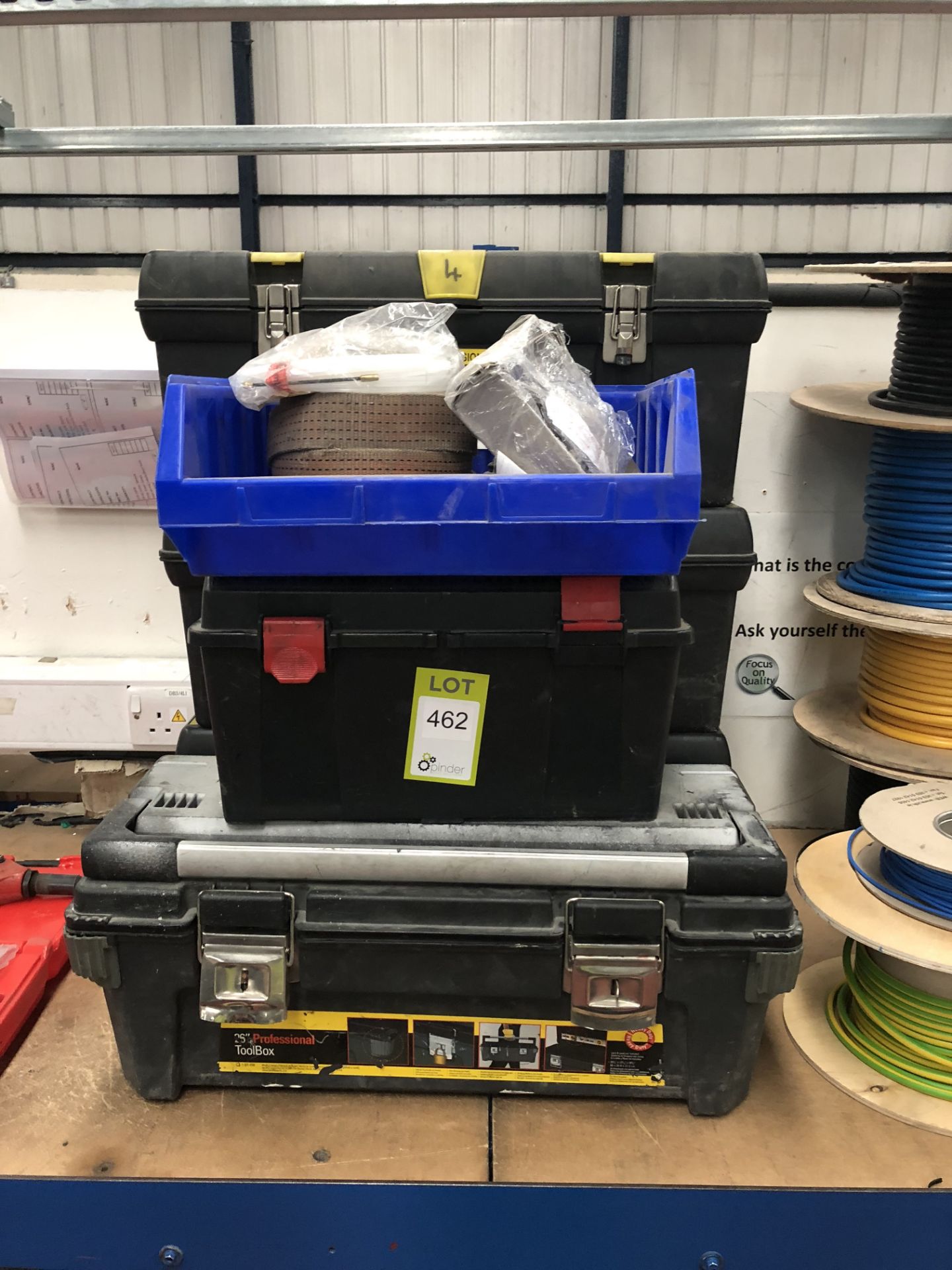 4 Tool Boxes and Ratchet Straps (located in Bay 4)