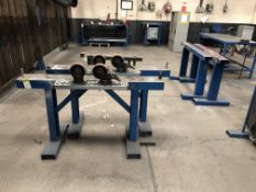 3 pairs fabricated Trestles, 1500mm and pair fabricated Trestles, 1200mm (located in Bay 3b)