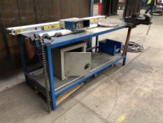 Fabricated Workbench, 1800mm x 800mm, with engineers vice and pipe vice (located in Bay 3b)