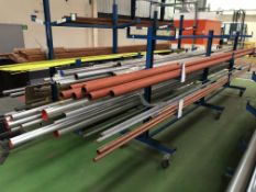 Mobile Tube Rack and Contents including stainless and mild steel pipe (located in Bay 3)