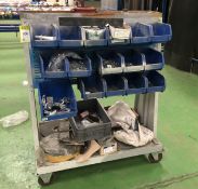 Fitters double sided Stock Cart, with fixings, parts bins, etc (located in Bay 3)
