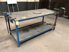 Fabricated Workbench, 1800mm x 800mm, with engineers vice and pipe vice