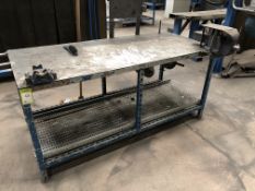 Fabricated Workbench, 1800mm x 800mm, with engineers vice and pipe vice
