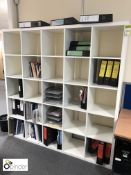 Multi-hole Bookcase, 1820mm wide x 1820mm, white (located in Office)