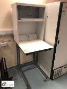 Mobile Work booth, with power sockets and storage overhead (located in Room H)
