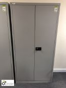 Steel double door Stationery Cabinet, 910mm wide x 1810mm high (located in Office)