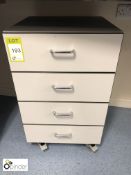 Mobile 4-drawer Unit, 500mm wide, grey (located in Room E)