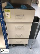 Mobile 4-drawer Unit, 395mm wide, grey (located in Room E)
