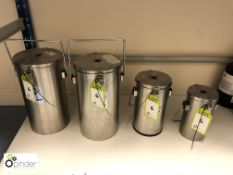 4 various stainless steel Vac Seal Flasks (located in Room E)