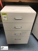 Mobile 4-drawer Unit, 450mm wide, grey (located in Room E)