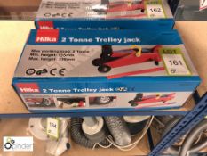 Hilka Trolley Jack, 2tonne capacity, boxed and unused (located in Room H)